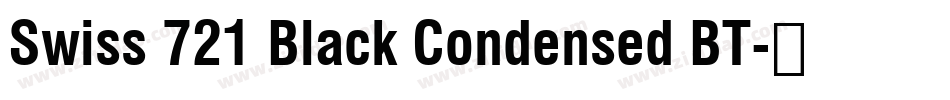 Swiss 721 Black Condensed BT字体转换